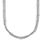 Rhodium Over 18K White Gold Diamond 3 Strand 18 Inch Necklace