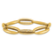 18K Yellow Gold Diamond Polished Oval Link 8-inch Bracelet 0.6ctw