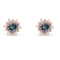 Aquamarine and CZ 1.57 Ctw Round 18K Rose Gold Over Sterling Silver
Studs Earrings Jewelry