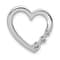Rhodium Over 14k White Gold Diamond Heart Chain Slide