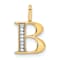 10k Yellow Gold and Rhodium Over 10k Yellow Gold Diamond Letter B
Initial Pendant