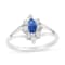 0.40ctw Sapphire and Diamond Ring in 14k White Gold