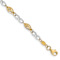 14k Yellow Gold and 14k White Gold Polished Infinity Symbol Link Bracelet
