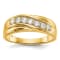 14K Yellow Gold Lab Grown Diamond SI1/SI2, G H I, Men's Band