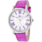 Oceanaut Women's Moon White Dial, Purple Leather Strap Watch
