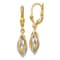 14k Yellow Gold and 14k White Gold Polished Dangle Earrings
