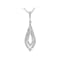 White Diamond Rhodium Over Sterling Silver Teardrop Pendant with
18" Chain 0.25ctw