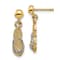 14K Yellow Gold and Rhodium Over 14K Yellow Gold Textured Flip Flop
Dangle Earrings