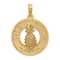 14k Yellow Gold Textured CHARLESTON Pineapple Charm
