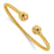 10K Yellow Gold Over Sterling Silver Textured Love Knot Cuff Bracelet
