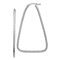 Rhodium Over 14k White Gold 2 1/4" Polished and Diamond-Cut Double
Triangle Hoop Earrings