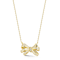 Rachel Zoe CZ Bow Pendant Necklace in 14K Gold Over Sterling Silver