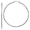 Rhodium Over 14k White Gold 2 3/8" Diamond-Cut Round Tube Hoop Earrings