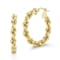 Sterling Statements 14K Yellow Gold Over Sterling Silver Rope Chain Hoop Earrings