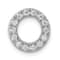 Rhodium Over 14K White Gold Diamond Letter O Initial Charm