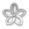 Rhodium Over 14k White Gold Diamond Accent Flower Chain Slide Pendant