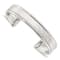 Sterling Silver Polished Textured Cuff Bracelet
