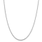 Rhodium Over Sterling Silver 2.3mm Solid Rope Chain
