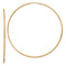 14k Yellow Gold Satin and Diamond-Cut 2 5/16" Endless Hoop Earrings