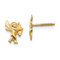 14k Yellow Gold Polished Cupid Screwback Earrings