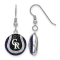 Rhodium Over Sterling Silver MLB LogoArt Colorado Rockies Enamel Earrings
