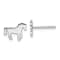 Rhodium Over Sterling Silver Horse Children's Post Earrings