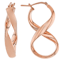 InfInity Hoop Earrings In 18K Rose Gold Over Bronze