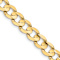 14k Yellow Gold 8.5mm Solid Open Concave Curb 22 Inch Chain
