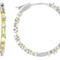 Inside-Out Yellow CZ Hoop Earrings