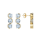Lab Created Blue Spinel 18k Yellow Gold Over Silver March Birthstone
Earrings 4.68ctw