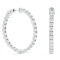 5.00ctw Diamond Hoop Earrings in 14k White Gold