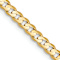 14k Yellow Gold 3mm Solid Open Concave Curb 26 Inch Chain