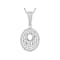 CZ Initial O Bubble Letter Pendant Necklace In Sterling Silver 1.74ctw