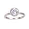 Rhodium Over Sterling Silver Round White Topaz Halo Ring 1.90ctw
