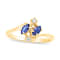 0.28ctw Sapphire and Diamond Ring in 14k Yellow Gold