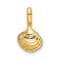 10K Yellow Gold Textured Mini Clam Shell Charm