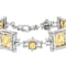 Two-tone Venetian Glass Bracelet In 18K Gold And Sterling Silver