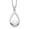 Rhodium Over Sterling Silver 6-7mm White Button Freshwater Cultured
Pearl Necklace