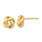 14k Yellow Gold Polished Love Knot Stud Earrings
