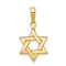 14k Yellow Gold Polished Star of David Pendant