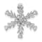 Rhodium Over 14k White Gold Diamond Snowflake chain slide