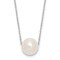 Freshwater Cultured Pearl Station Necklace In 10K White Gold 17 Inch