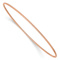 14k Rose Gold 1.5mm Textured Slip-on Bangle Bracelet