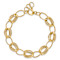 14k Yellow Gold 11mm Polished and Textured Fancy Link Bracelet