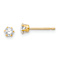 14k Yellow Gold 3mm Children's Cubic Zirconia Stud Earrings