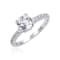 Round White Topaz Sterling Silver Ring, 1.98ctw