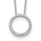 Rhodium Over 10k White Gold 0.25 ctw Diamond Circle Pendant with 18 inch
Cable Chain