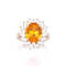 4.85 Ctw Yellow Sapphire and 1.70 Ctw Diamond Ring in 14K YG