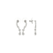 White Cubic Zirconia Platineve® Curved Earrings 0.91ctw