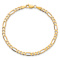 10k Yellow Gold 4mm Flat Figaro Link Bracelet